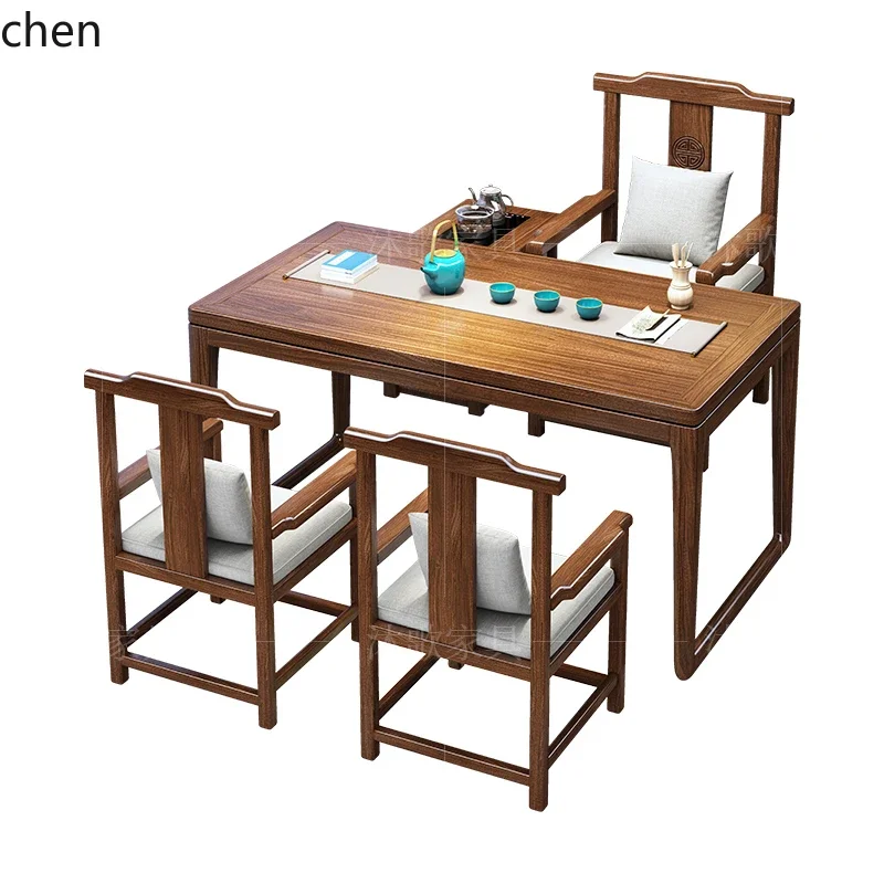 balcony solid wood tea table and chair combination simple small apartment new Chinese walnut kung fu tea table
balcony solid wood tea table and chair combination simple small apartment new Chinese walnut kung fu tea table