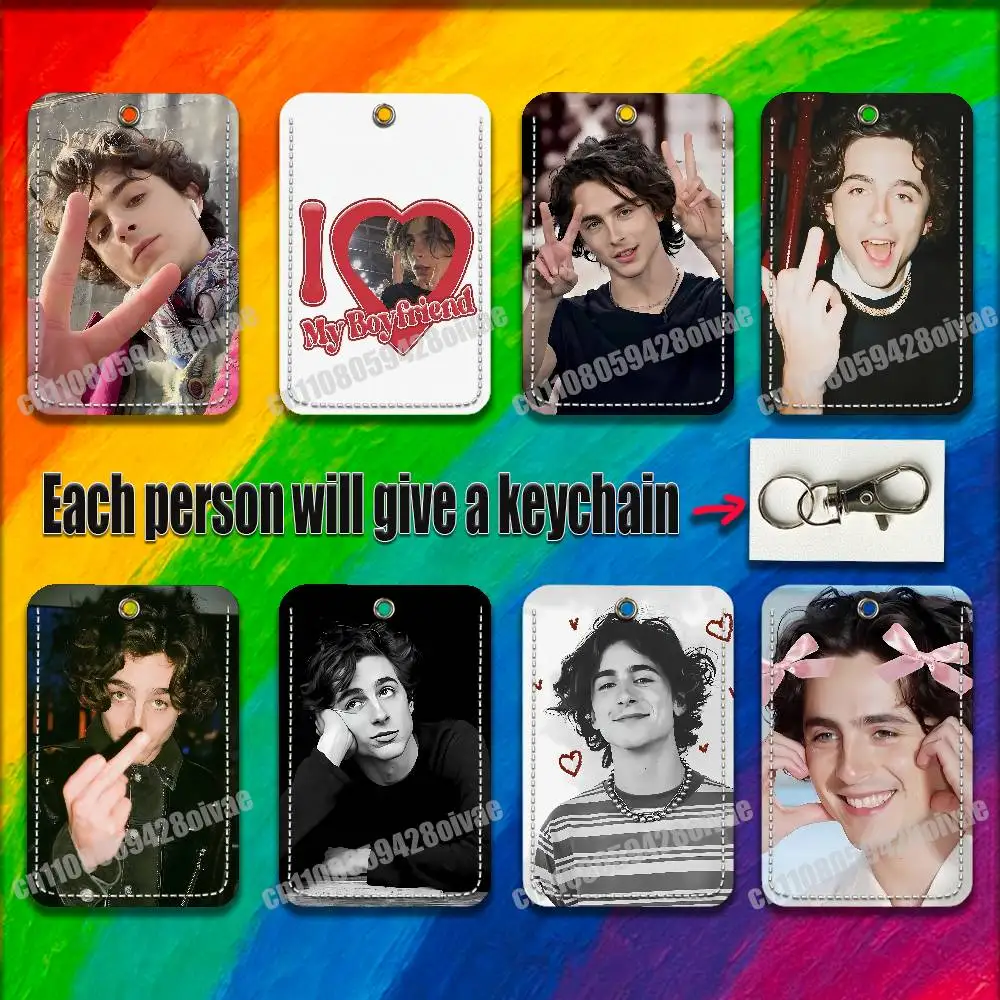 T-Timothee C-Chalamet For ID Clips Credit Bank Bag Bus Meal Card Holder Cover Pocket Decoration Keychain
T-Timothee C-Chalamet For ID Clips Credit Bank Bag Bus Meal Card Holder Cover Pocket Decoration Keychain