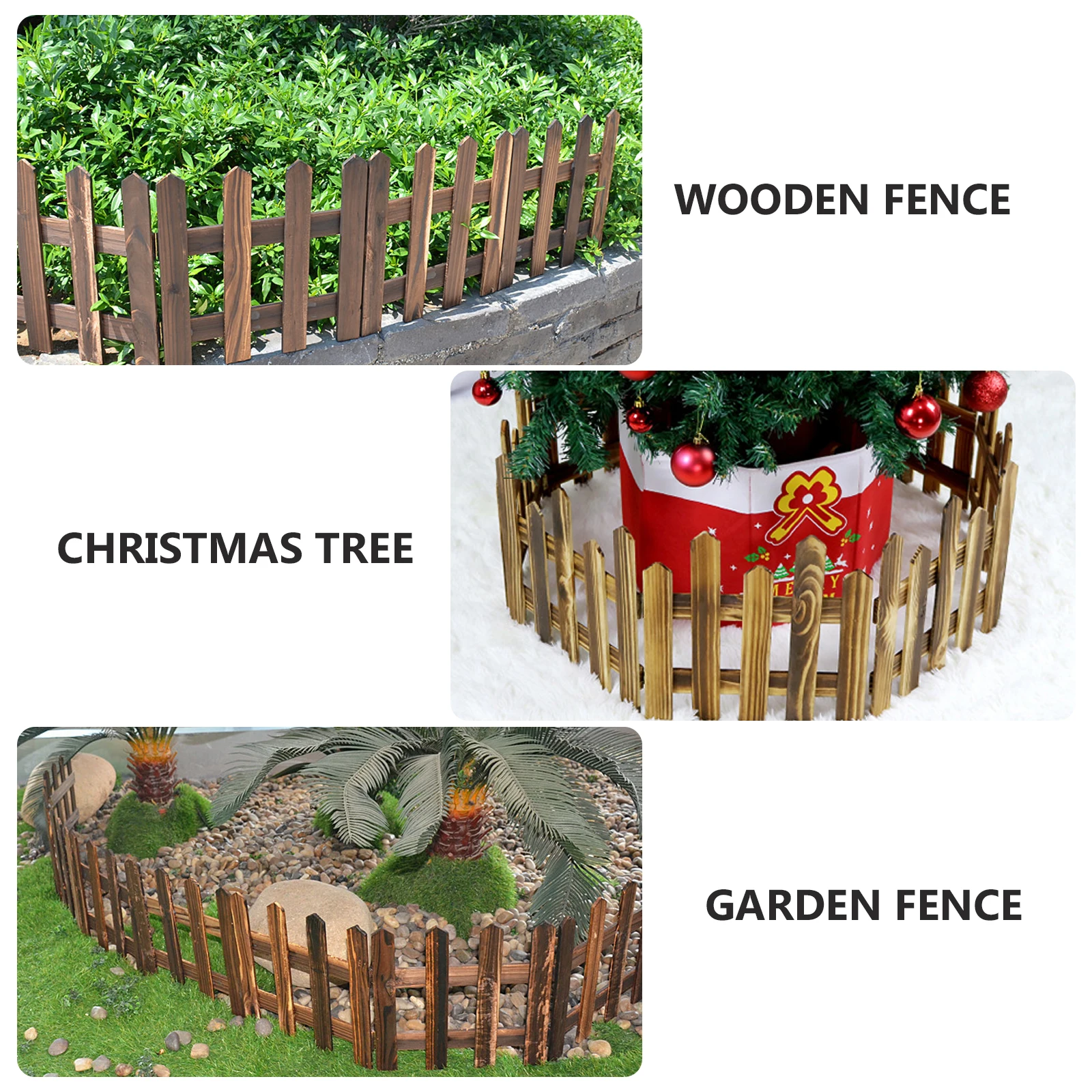 Eco Friendly Wooden Picket Fence Miniature Christmas Tree Decor for Garden Wedding Party Outdoor Lawn Hotel Courtyard
Eco Friendly Wooden Picket Fence Miniature Christmas Tree Decor for Garden Wedding Party Outdoor Lawn Hotel Courtyard