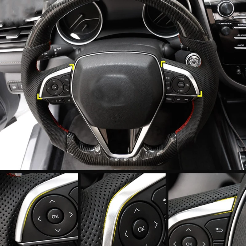 L39A-2 шт. автомобильный Стайлинг, внутренние наклейки из нержавеющей стали для Toyota Camry XV70 2017 2018, аксессуары для отделки рулевого колеса
L39A-2 шт. автомобильный Стайлинг, внутренние наклейки из нержавеющей стали для Toyota Camry XV70 2017 2018, аксессуары для отделки рулевого колеса