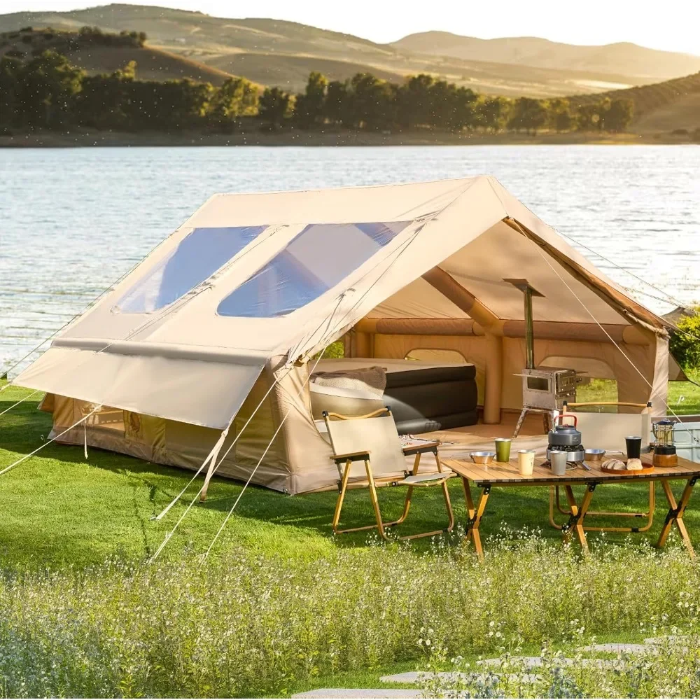 13x10FT Inflatable Camping Tent 6-8 Person Glamping with Clear Skylight Stove Jack Mesh Windows And Pump
13x10FT Inflatable Camping Tent 6-8 Person Glamping with Clear Skylight Stove Jack Mesh Windows And Pump