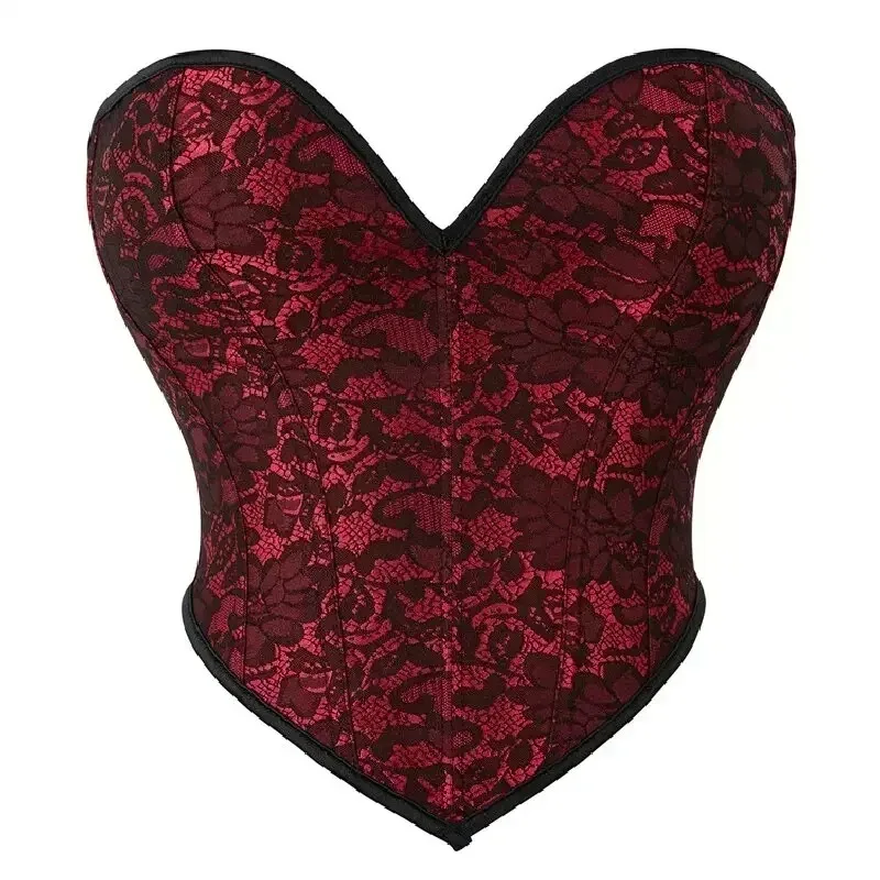 Strapless Off Shoulder Corset Crop Tops Brocade Overbust Lace Up Bustier Camisole Underwear Female Corselet Top
Strapless Off Shoulder Corset Crop Tops Brocade Overbust Lace Up Bustier Camisole Underwear Female Corselet Top