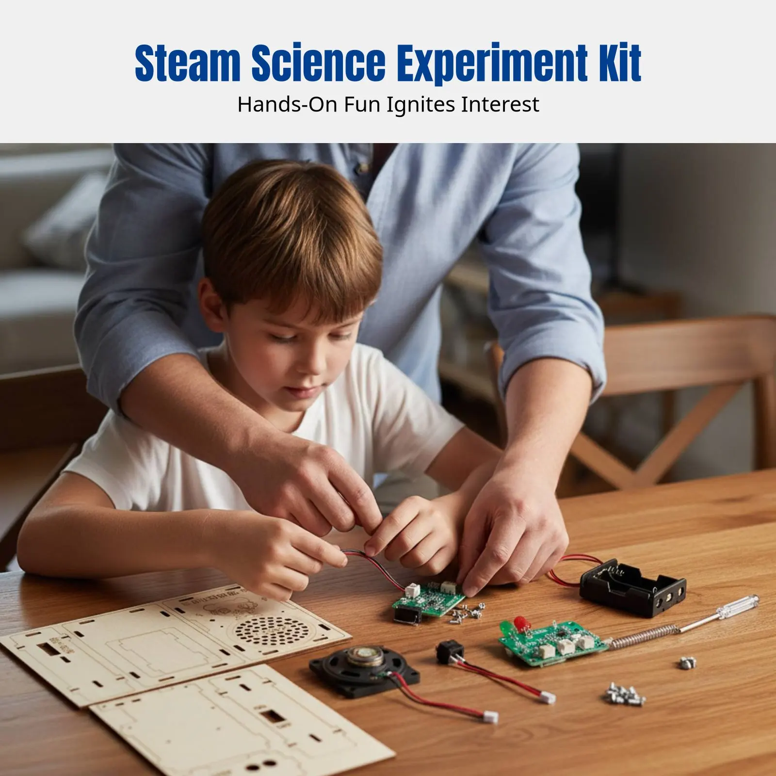 Kids Science Experiment Walkie Talkie, DIY Wooden Toy, STEAM Educational Assembly Kit
Kids Science Experiment Walkie Talkie, DIY Wooden Toy, STEAM Educational Assembly Kit