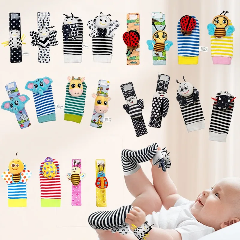 Baby Cartoon Animal Black, White, Red Wrist Bell Socks, Newborn Wrist Strap Socks Set
Baby Cartoon Animal Black, White, Red Wrist Bell Socks, Newborn Wrist Strap Socks Set