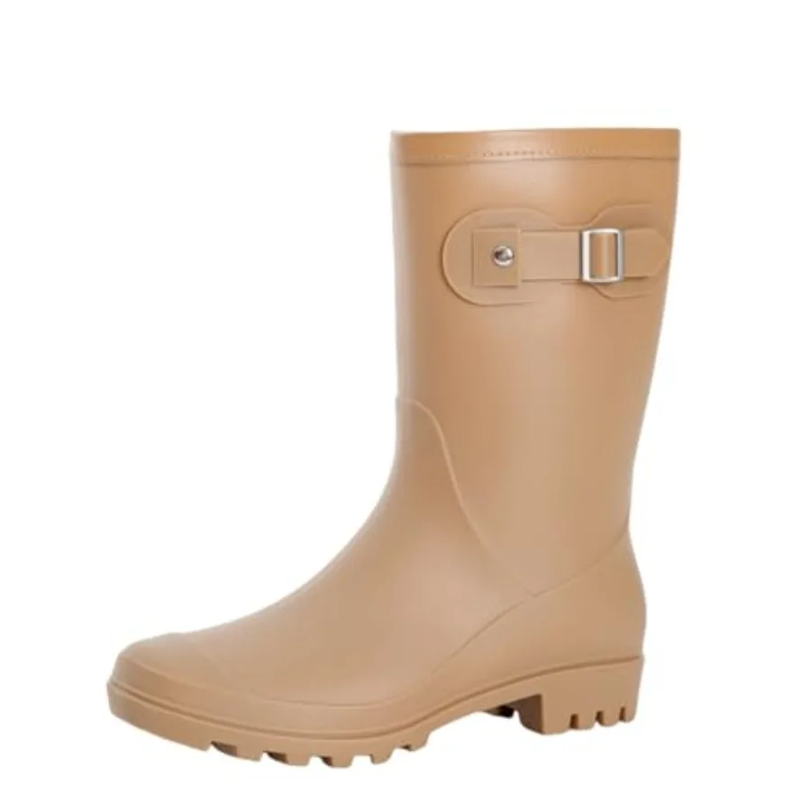 Women's Mid Calf Rain Boots Waterproof Fashion Garden Shoes Anti-slipping Rainboots For Women Comfortable Insole Light Rain Sho
Women's Mid Calf Rain Boots Waterproof Fashion Garden Shoes Anti-slipping Rainboots For Women Comfortable Insole Light Rain Sho