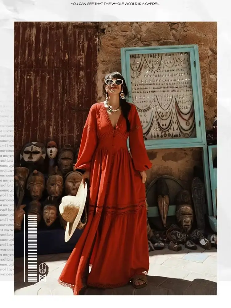 TIYIHAILEY Dresses Long Lantern Sleeve Women Spring Autumn Ladies V-Neck Fashion 2026 New Maxi Slit Red S-L High Wasit
TIYIHAILEY Dresses Long Lantern Sleeve Women Spring Autumn Ladies V-Neck Fashion 2026 New Maxi Slit Red S-L High Wasit