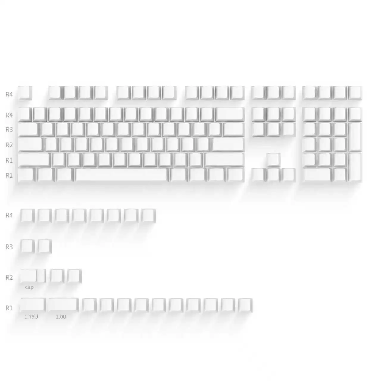 Moa height keycap material white non-engraved PBT material 132 key blank sublimation keycap material key cap
Moa height keycap material white non-engraved PBT material 132 key blank sublimation keycap material key cap