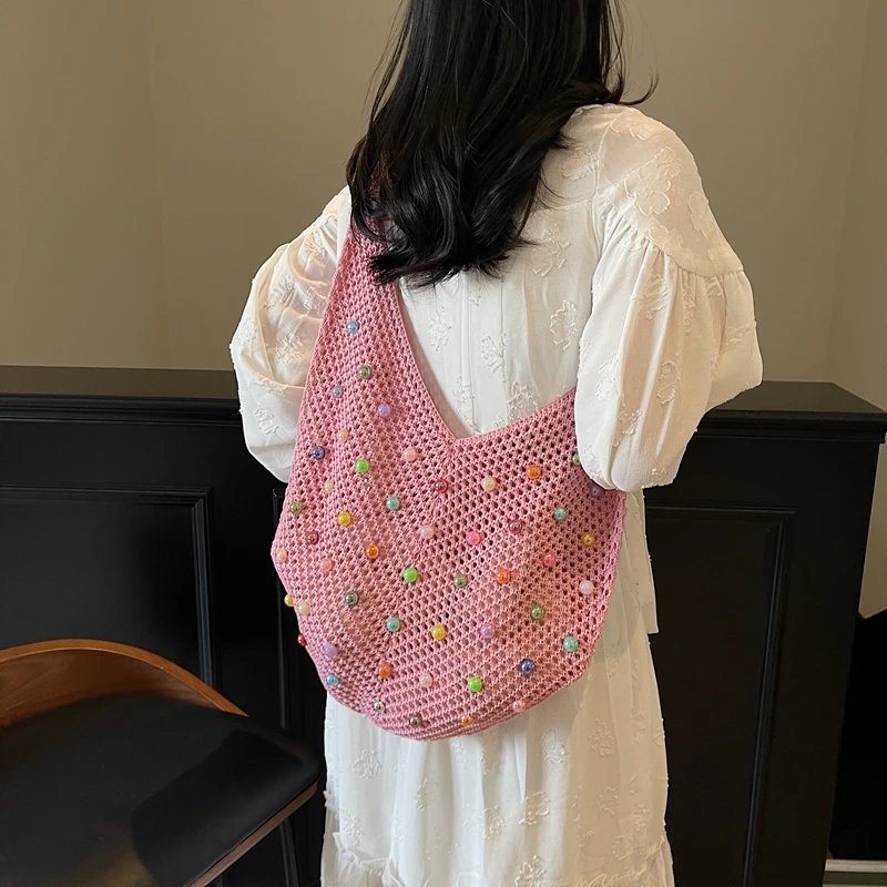 New Large Capacity New Woven Hollow Woven Bag Simple Casual Outdoor Beach Vacation Lazy Style Single Shoulder Tote Bags
New Large Capacity New Woven Hollow Woven Bag Simple Casual Outdoor Beach Vacation Lazy Style Single Shoulder Tote Bags