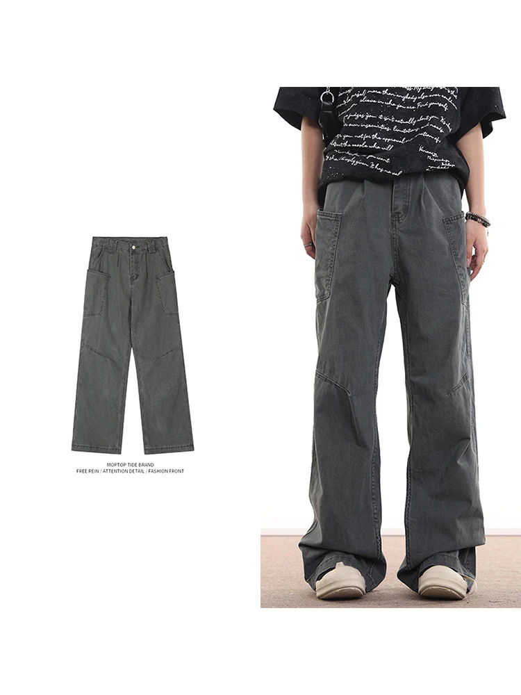 Retro High Street Cleanfit Work Pants Men's Women's American Sle Casual Wide Leg Straight Cut Jeans Youth Trendy Cotton
Retro High Street Cleanfit Work Pants Men's Women's American Sle Casual Wide Leg Straight Cut Jeans Youth Trendy Cotton