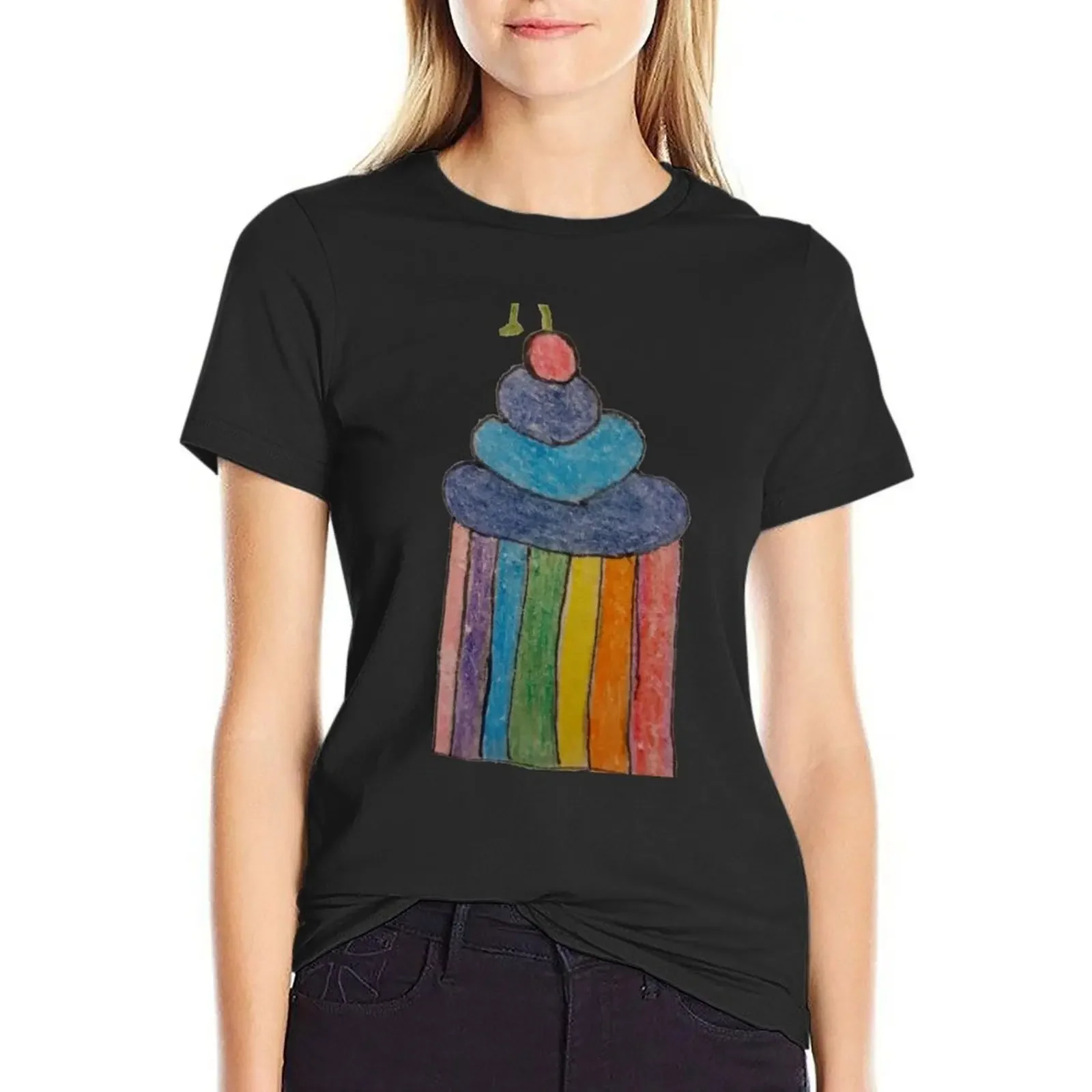 Rainbow Cupcake with blueberry icing T-Shirt graphics animal print animal print shirt for girls Summer Women's clothing
Rainbow Cupcake with blueberry icing T-Shirt graphics animal print animal print shirt for girls Summer Women's clothing