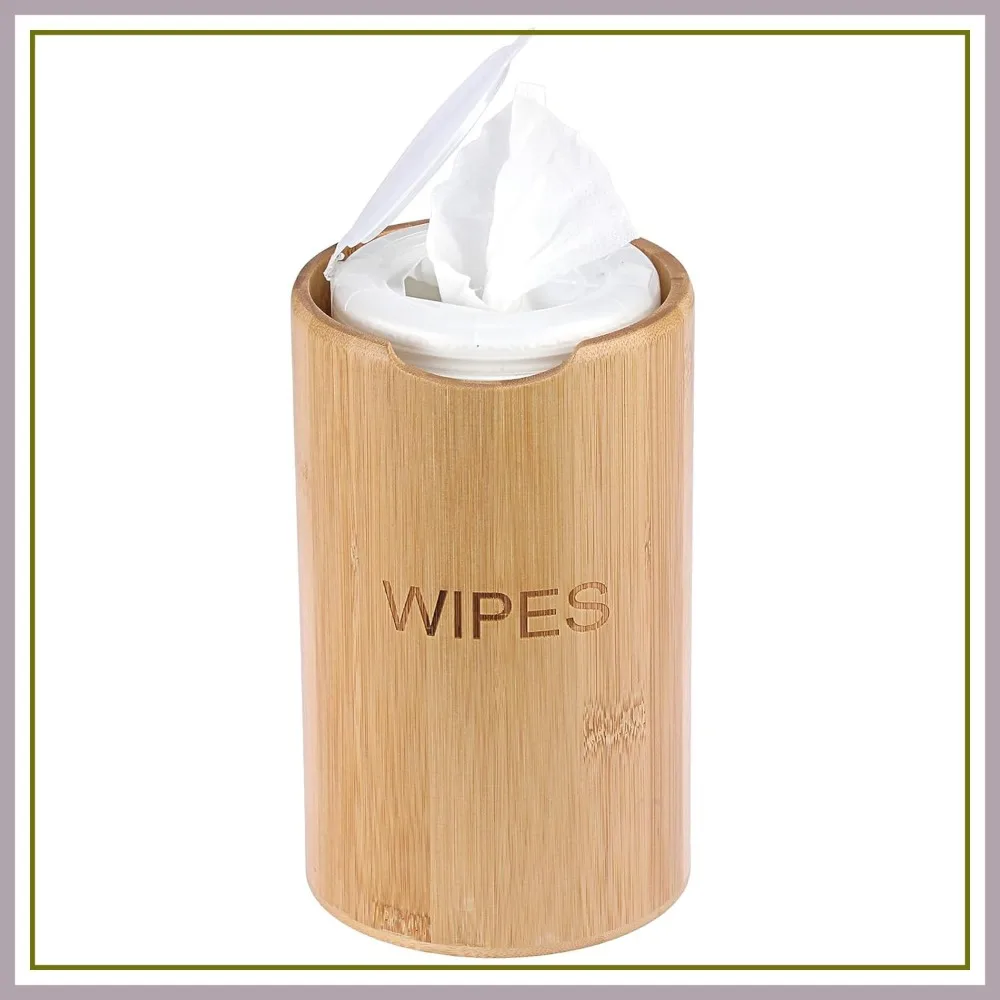 Bamboo Wipes Dispenser Holder for Kitchen Bathroom Office, Farmhouse Style Canister, Open Top Easy Refill, 5x5x8.3 Inches
Bamboo Wipes Dispenser Holder for Kitchen Bathroom Office, Farmhouse Style Canister, Open Top Easy Refill, 5x5x8.3 Inches