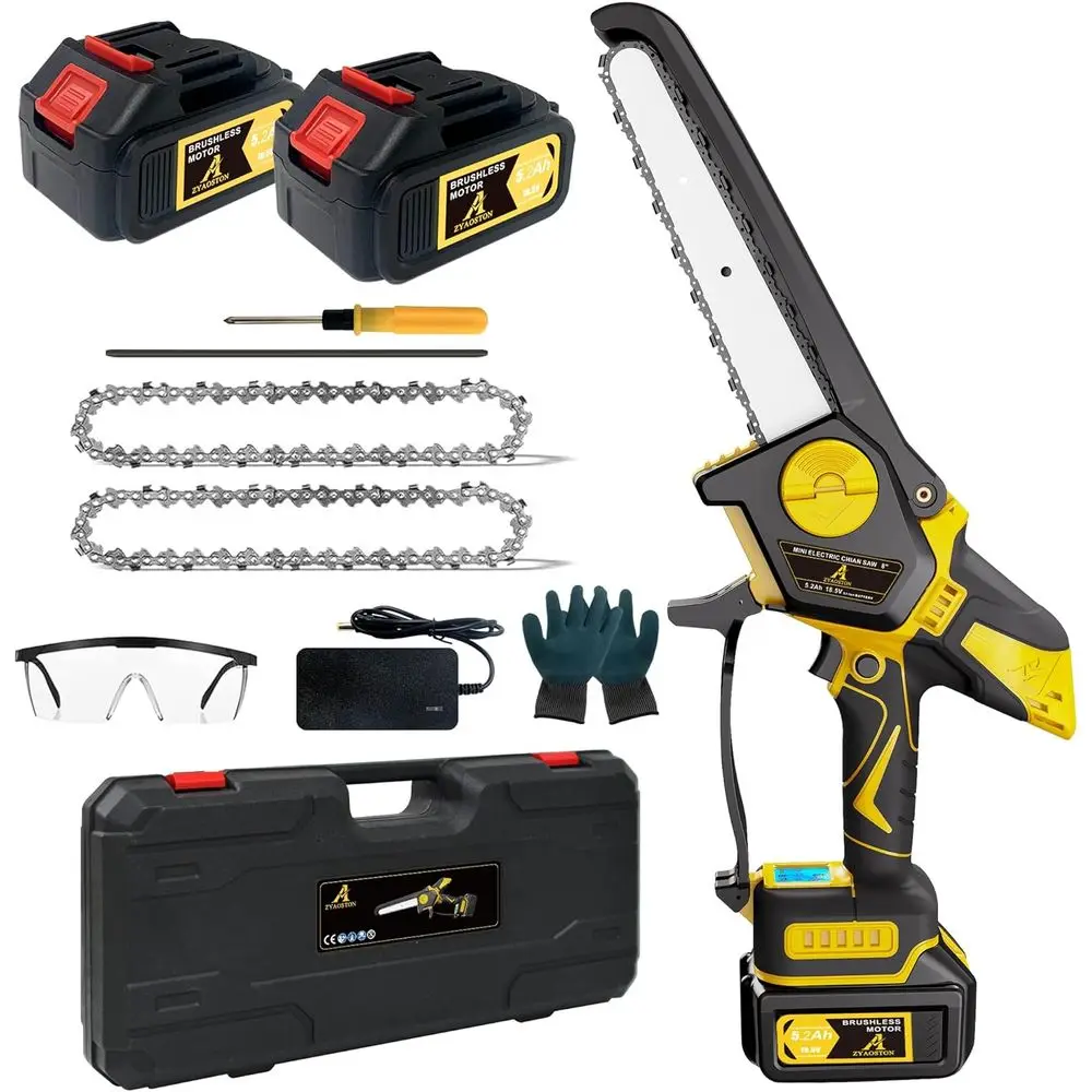2025 Upgraded 8-Inch Cordless Mini Chainsaw with Electric Display Screen - Handheld Small Chain Saw Featuring Auto Chain Regulat
2025 Upgraded 8-Inch Cordless Mini Chainsaw with Electric Display Screen - Handheld Small Chain Saw Featuring Auto Chain Regulat