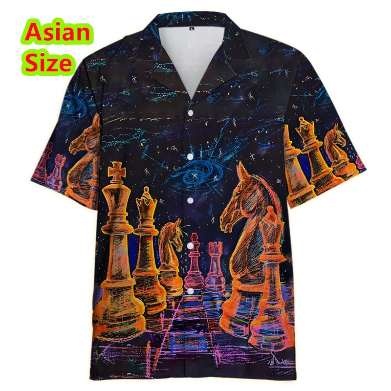 2025 Game Chess Color 3D Print Man Shirts Women Shirts Single-Breasted Short Sleeve Hawaii Shirts Blouse Men's Lapel Blouse tops
2025 Game Chess Color 3D Print Man Shirts Women Shirts Single-Breasted Short Sleeve Hawaii Shirts Blouse Men's Lapel Blouse tops