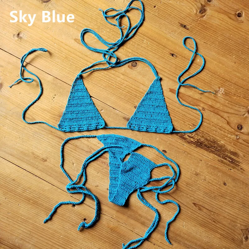 Boho Beach Women Sexy Bikini Thong Handmade Crochet Swimwear Bikini Bottom Hollow-out Low Waist Knitting Bathing Suit
Boho Beach Women Sexy Bikini Thong Handmade Crochet Swimwear Bikini Bottom Hollow-out Low Waist Knitting Bathing Suit
