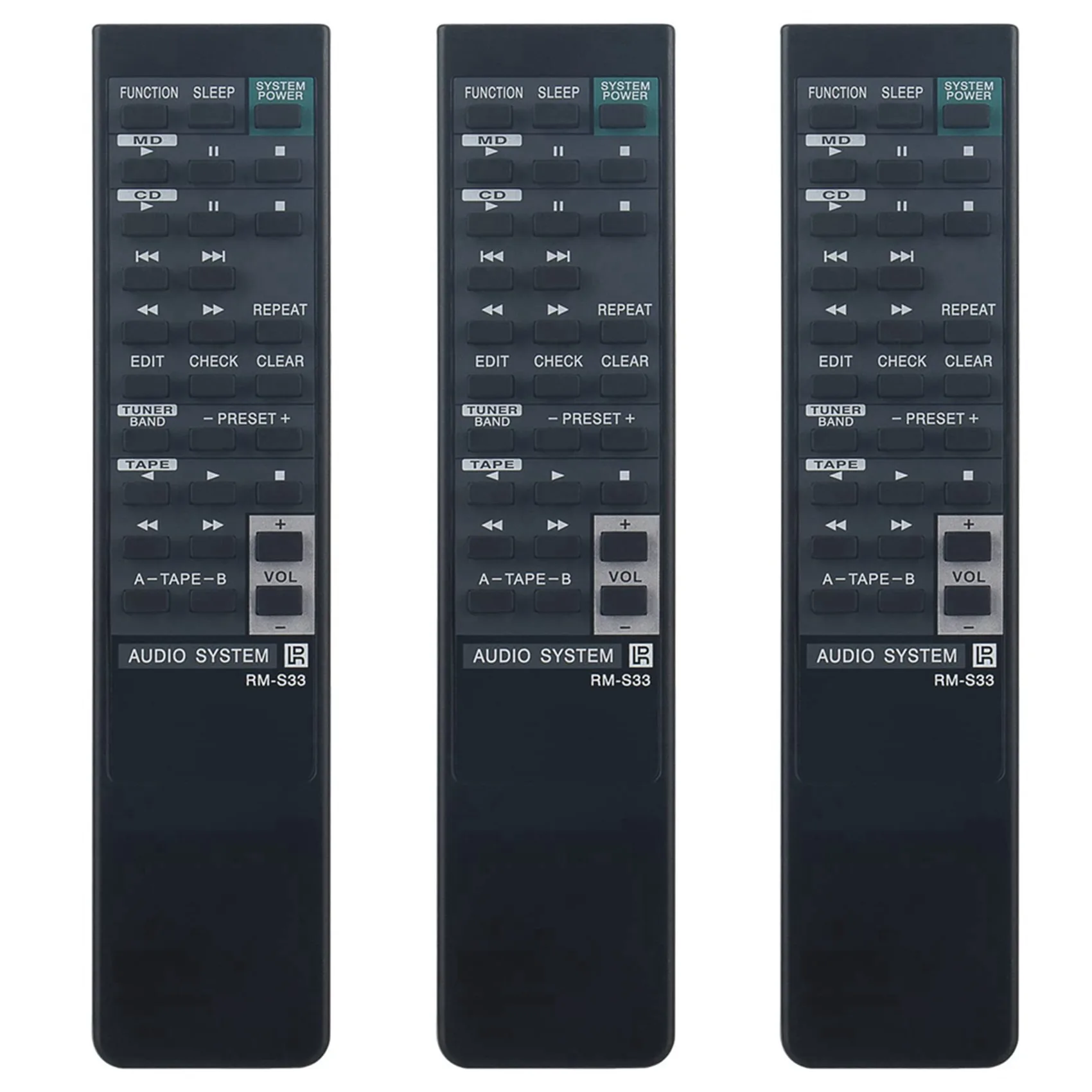 Hot Sale3x RM-S33 Remote Control For Sony Audio System HCDH801 MHC701 MHC-701 MHC-801 MHC-S30 MHC801 MHCS30 STD777ES
Hot Sale3x RM-S33 Remote Control For Sony Audio System HCDH801 MHC701 MHC-701 MHC-801 MHC-S30 MHC801 MHCS30 STD777ES