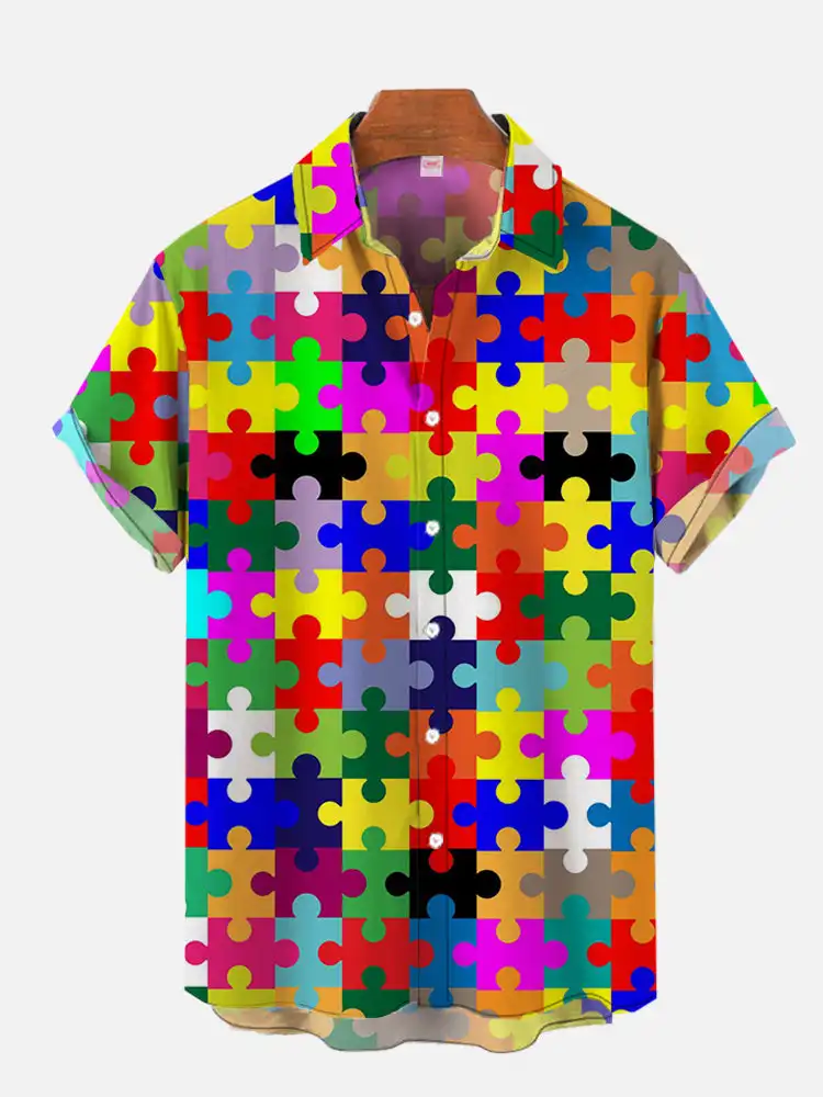 Men's Summer New 3D Printed Colorful Mosaic Pattern Hawaiian Shirt Casual Printed Floral Short Sleeve Hawaiian Tropical Tops
Men's Summer New 3D Printed Colorful Mosaic Pattern Hawaiian Shirt Casual Printed Floral Short Sleeve Hawaiian Tropical Tops