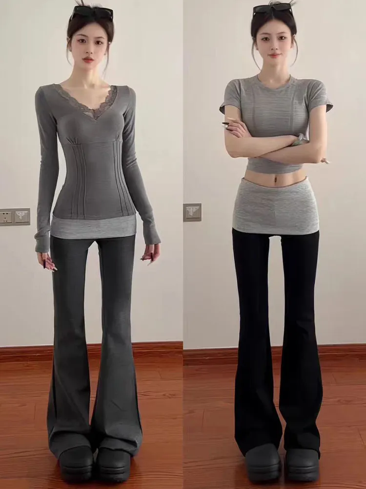 American Style Loose Casual Bell Bottom Pants Women's Summer New Style Lazy Style Small Size Slimming Floor Length Pants
American Style Loose Casual Bell Bottom Pants Women's Summer New Style Lazy Style Small Size Slimming Floor Length Pants