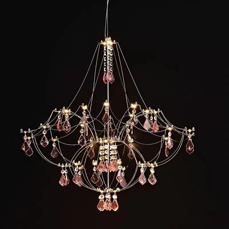 Industrial Wind Duplex Living Room Firefly Lamp Drop Crystal Chandelier Villa Hotel Special-shaped Stainless Steel Led Lighting
Industrial Wind Duplex Living Room Firefly Lamp Drop Crystal Chandelier Villa Hotel Special-shaped Stainless Steel Led Lighting