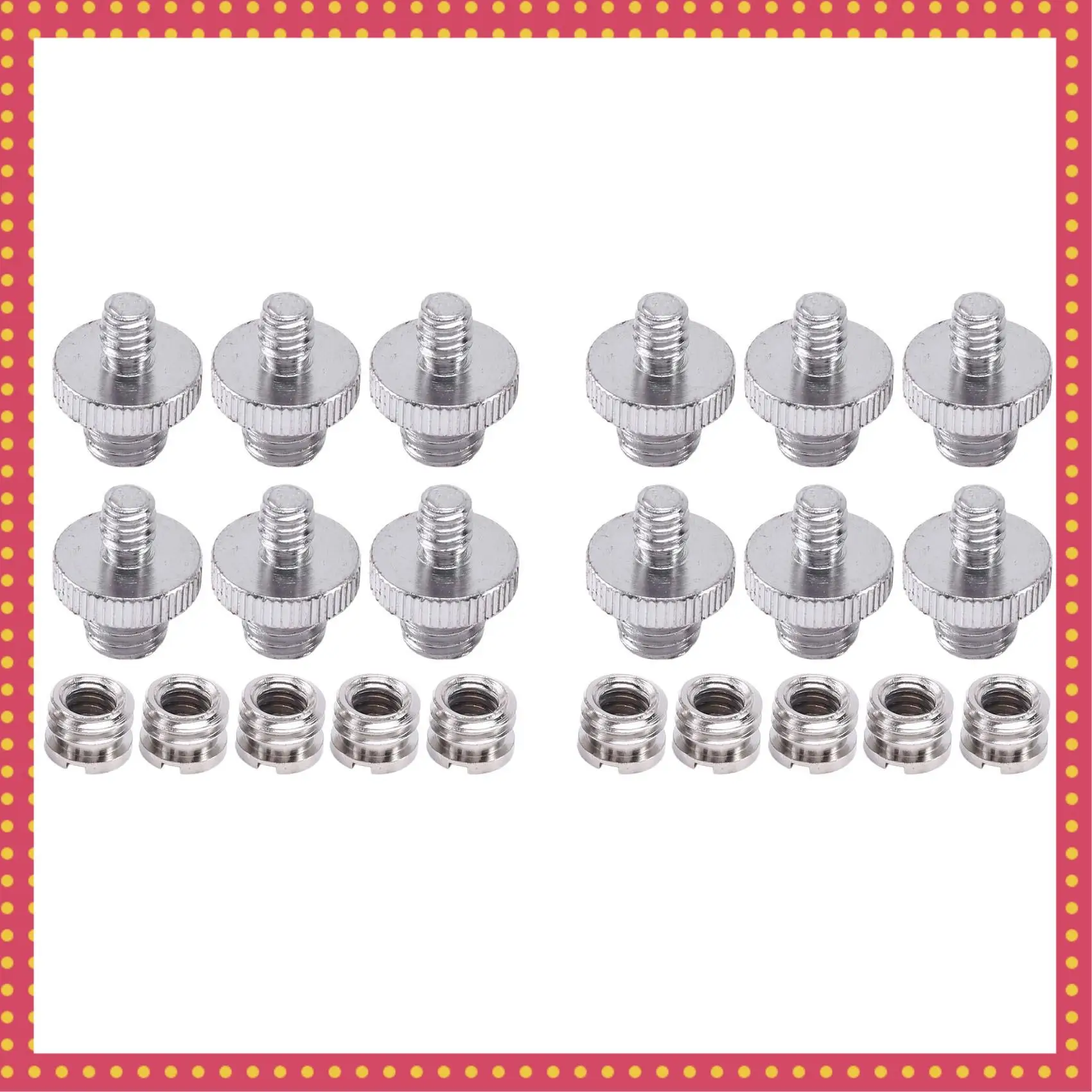 B74A 2Pcs 1/4 Inch 3/8 Inch Converter Threaded Screw Adapter Mount Set Camera/Tripod/ Monopod/Ballhead/ Light Stand
B74A 2Pcs 1/4 Inch 3/8 Inch Converter Threaded Screw Adapter Mount Set Camera/Tripod/ Monopod/Ballhead/ Light Stand