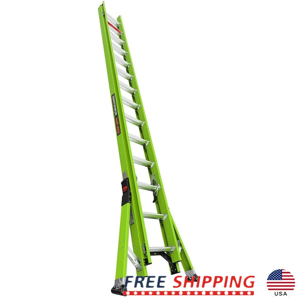 28ft Extension Ladder Fiberglass Type IA 300lbs Non-Conductive Lightweight Adjustable Wide-Flared Stability Double-Pulley Hi-Viz
28ft Extension Ladder Fiberglass Type IA 300lbs Non-Conductive Lightweight Adjustable Wide-Flared Stability Double-Pulley Hi-Viz