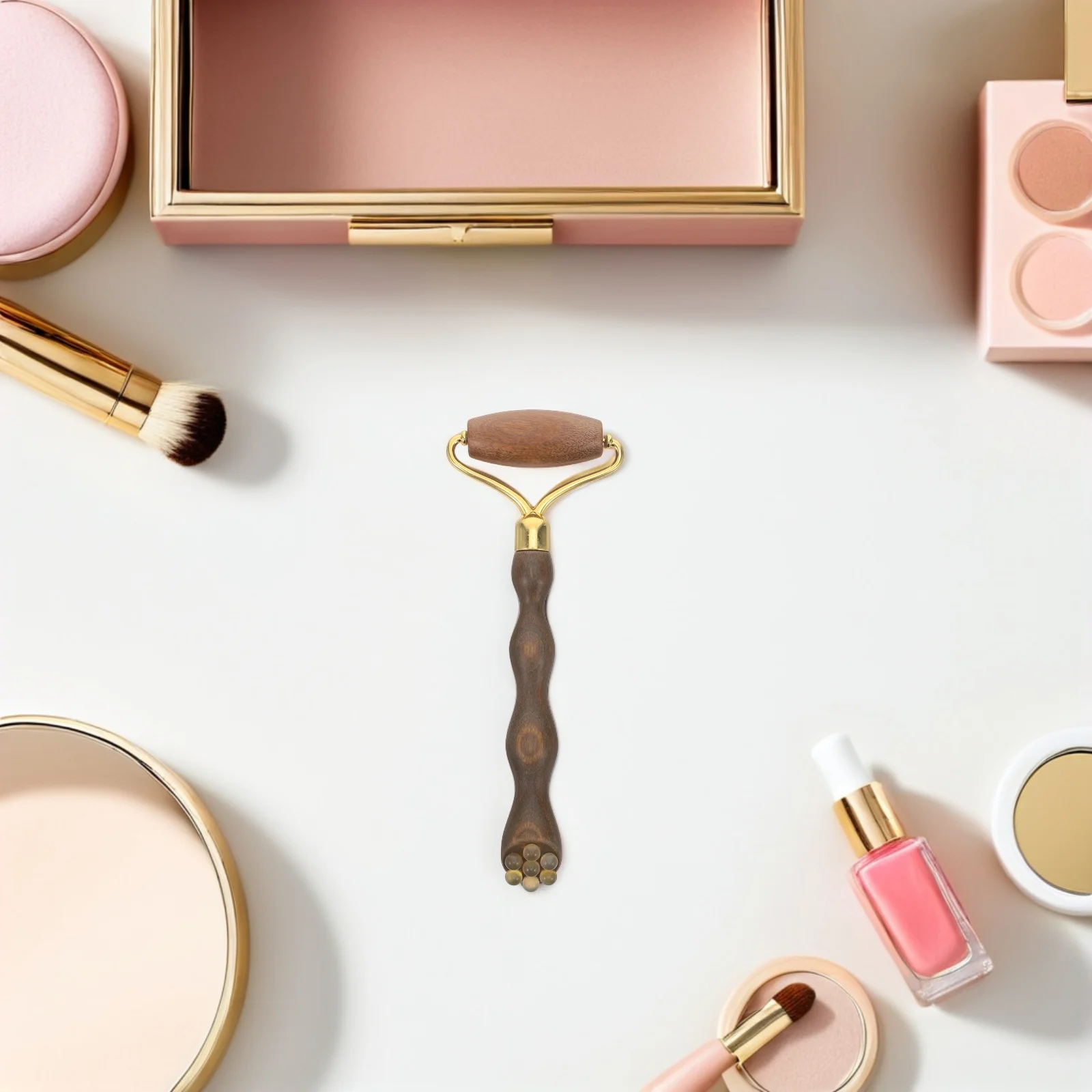 Массажер для лица из зеленого сандалового дерева, ролик с двойной головкой, инструмент Гуа Ша, ручной ролик для лица для ухода за кожей под глазами, против старения
Массажер для лица из зеленого сандалового дерева, ролик с двойной головкой, инструмент Гуа Ша, ручной ролик для лица для ухода за кожей под глазами, против старения