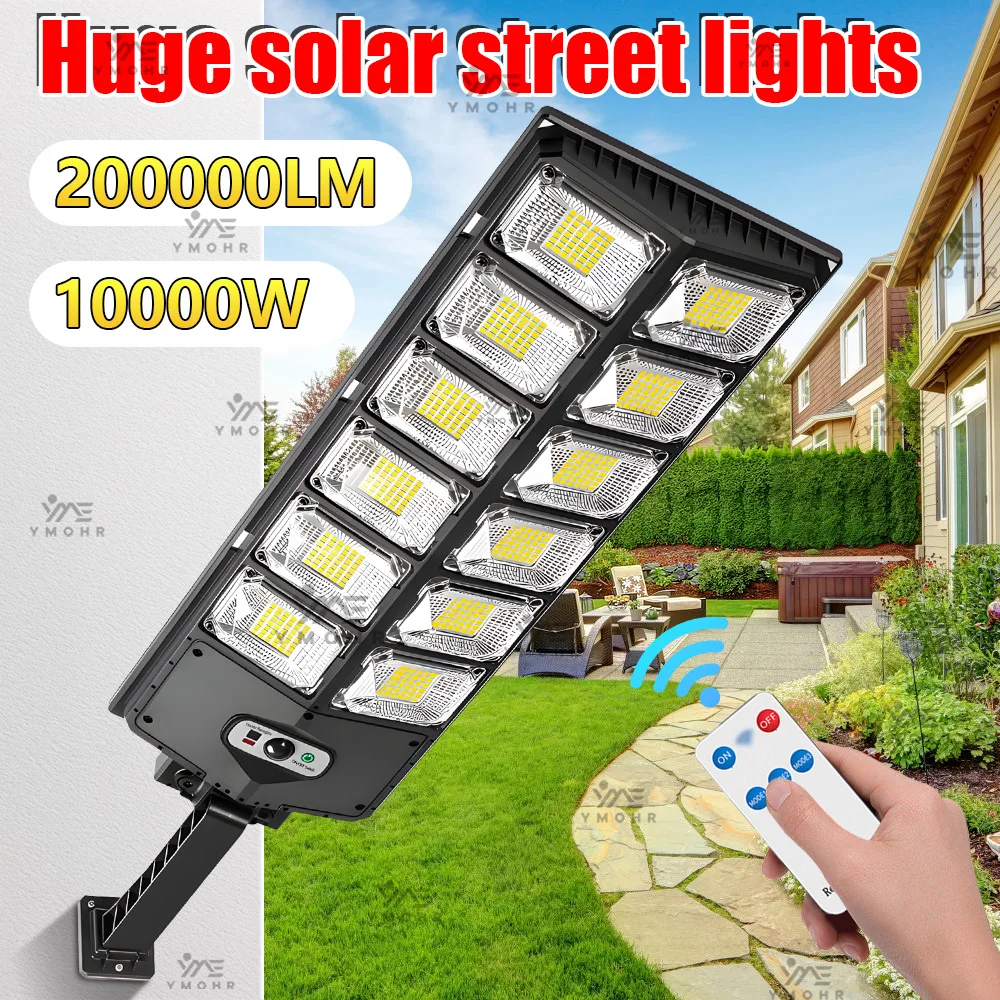 Уличные солнечные фонари 200000LM с пультом дистанционного управления, датчиком движения, светодиодной мощностью, для дома и сада
Уличные солнечные фонари 200000LM с пультом дистанционного управления, датчиком движения, светодиодной мощностью, для дома и сада
