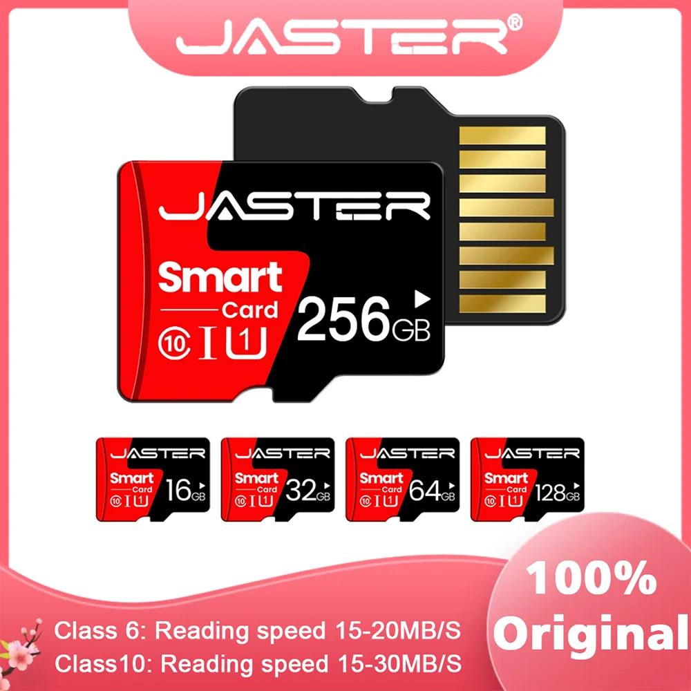 JASTER Original Smart Memory Card Class 10 256GB 128GB 64GB 32GB HD 4K SD Card High Speed Mini Red TF for Camera Cell Phone
JASTER Original Smart Memory Card Class 10 256GB 128GB 64GB 32GB HD 4K SD Card High Speed Mini Red TF for Camera Cell Phone