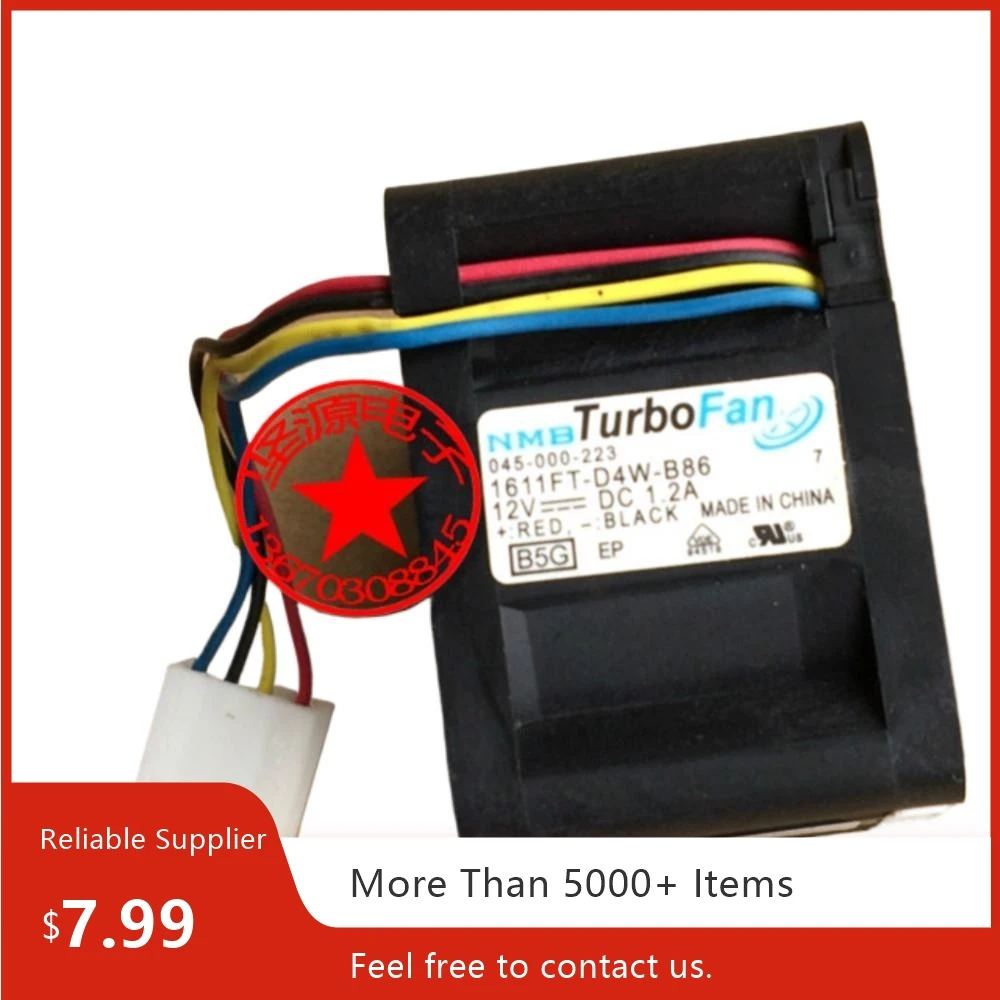 1611FT-D4W-B86 40mm X 28mm 4028 High-Speed Fan: 12V, 1.2A, 22000RPM, PWM, Server/Telecom Cooling
1611FT-D4W-B86 40mm X 28mm 4028 High-Speed Fan: 12V, 1.2A, 22000RPM, PWM, Server/Telecom Cooling