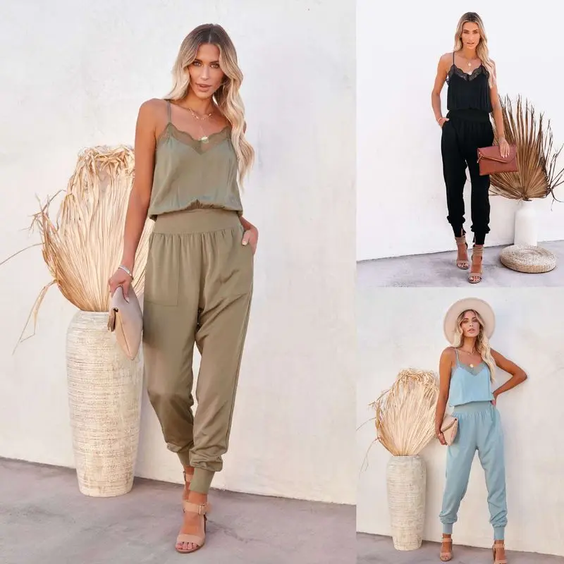 Spring Summer Sexy Strap Jumpsuit Loose Casual S Cleanfit Sle Low Waist PVC Material for Middle-aged Women
Spring Summer Sexy Strap Jumpsuit Loose Casual S Cleanfit Sle Low Waist PVC Material for Middle-aged Women