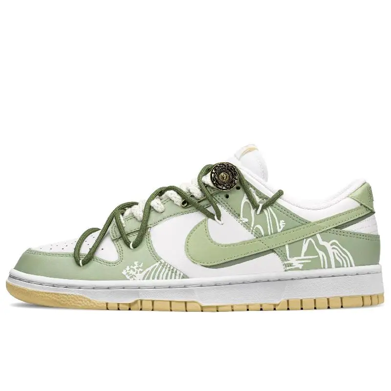 【Customize】Nike Dunk Skateboarding Shoes Men Low-top Beige/green Sneakers shoes DV0833-100
【Customize】Nike Dunk Skateboarding Shoes Men Low-top Beige/green Sneakers shoes DV0833-100