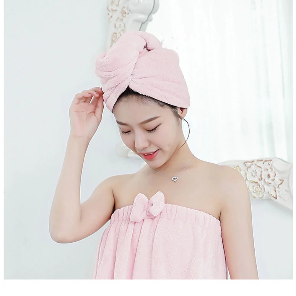 Hair Drying Coral Towel Pink Thick Absorbent Quick Dry Cap Button Secure Portable for Travel Creative Hair Drying Cap
Hair Drying Coral Towel Pink Thick Absorbent Quick Dry Cap Button Secure Portable for Travel Creative Hair Drying Cap