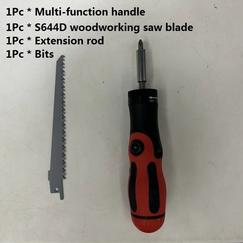 4Pcs/set 2 in 1 Multifunctional handle for Wood Cutting Reciprocating Saw Blade & bits set, multi-tool Screwdriver
4Pcs/set 2 in 1 Multifunctional handle for Wood Cutting Reciprocating Saw Blade & bits set, multi-tool Screwdriver