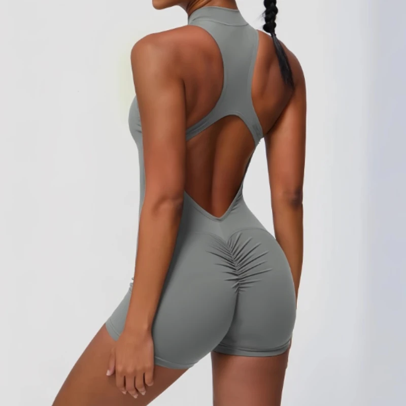 European & American Style Seamless Tight-Fitting Sexy One-Piece Fitness Suit Peach Butt One-Piece Zipper Yoga Suit for Women
European & American Style Seamless Tight-Fitting Sexy One-Piece Fitness Suit Peach Butt One-Piece Zipper Yoga Suit for Women