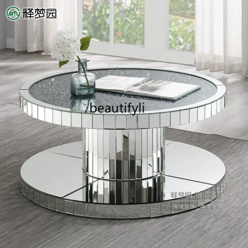Light luxury modern simple mirror coffee table, new glass coffee table next to the living room home sofa6005
Light luxury modern simple mirror coffee table, new glass coffee table next to the living room home sofa6005