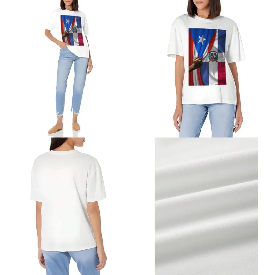 【New style】Puerto Rico Dominican Women's Casual Slim Fit Short Sleeve T-Shirt Soft Cotton Crew Neck Basic Versatile Top
【New style】Puerto Rico Dominican Women's Casual Slim Fit Short Sleeve T-Shirt Soft Cotton Crew Neck Basic Versatile Top