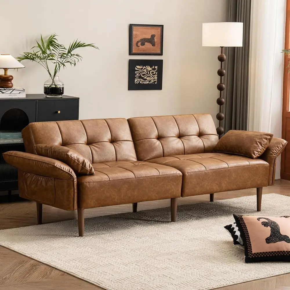85 U-Shaped Sleeper Sofa with Storage, Adjustable Armrests, Pillows, Faux Leather Loveseat, Modern Couch for Living Room, Bedroo
85 U-Shaped Sleeper Sofa with Storage, Adjustable Armrests, Pillows, Faux Leather Loveseat, Modern Couch for Living Room, Bedroo
