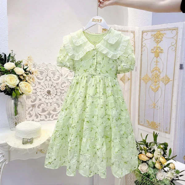 Korean version dress short sleeved summer dress 2025 new stylish and fashionable girl princess dress
Korean version dress short sleeved summer dress 2025 new stylish and fashionable girl princess dress