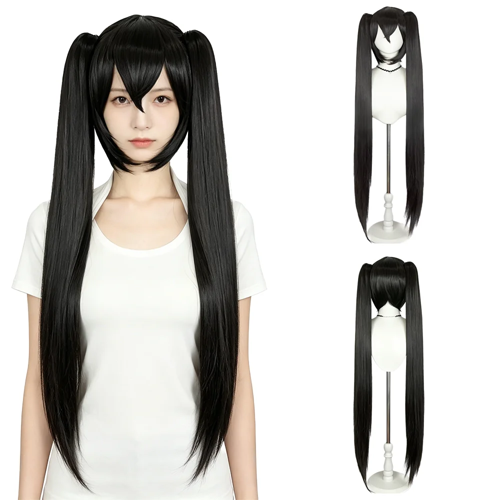 Miku Cosplay Wig 120cm Long Black Straight Wig with 2 Detachable Clip-on Ponytails Heat Resistant Synthetic Anime Wig For Women
Miku Cosplay Wig 120cm Long Black Straight Wig with 2 Detachable Clip-on Ponytails Heat Resistant Synthetic Anime Wig For Women