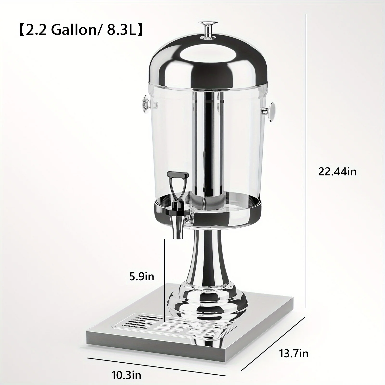 MEFFIR 4.4 Gallon/ 16.6L Beverage Dispenser, Drink Dispenser Water Juice Dispenser Stainless Steel with Ice Container, Stand and Spigot, Hot & Cold Drinks for Party Catering Buffet Restaurant
MEFFIR 4.4 Gallon/ 16.6L Beverage Dispenser, Drink Dispenser Water Juice Dispenser Stainless Steel with Ice Container, Stand and Spigot, Hot & Cold Drinks for Party Catering Buffet Restaurant