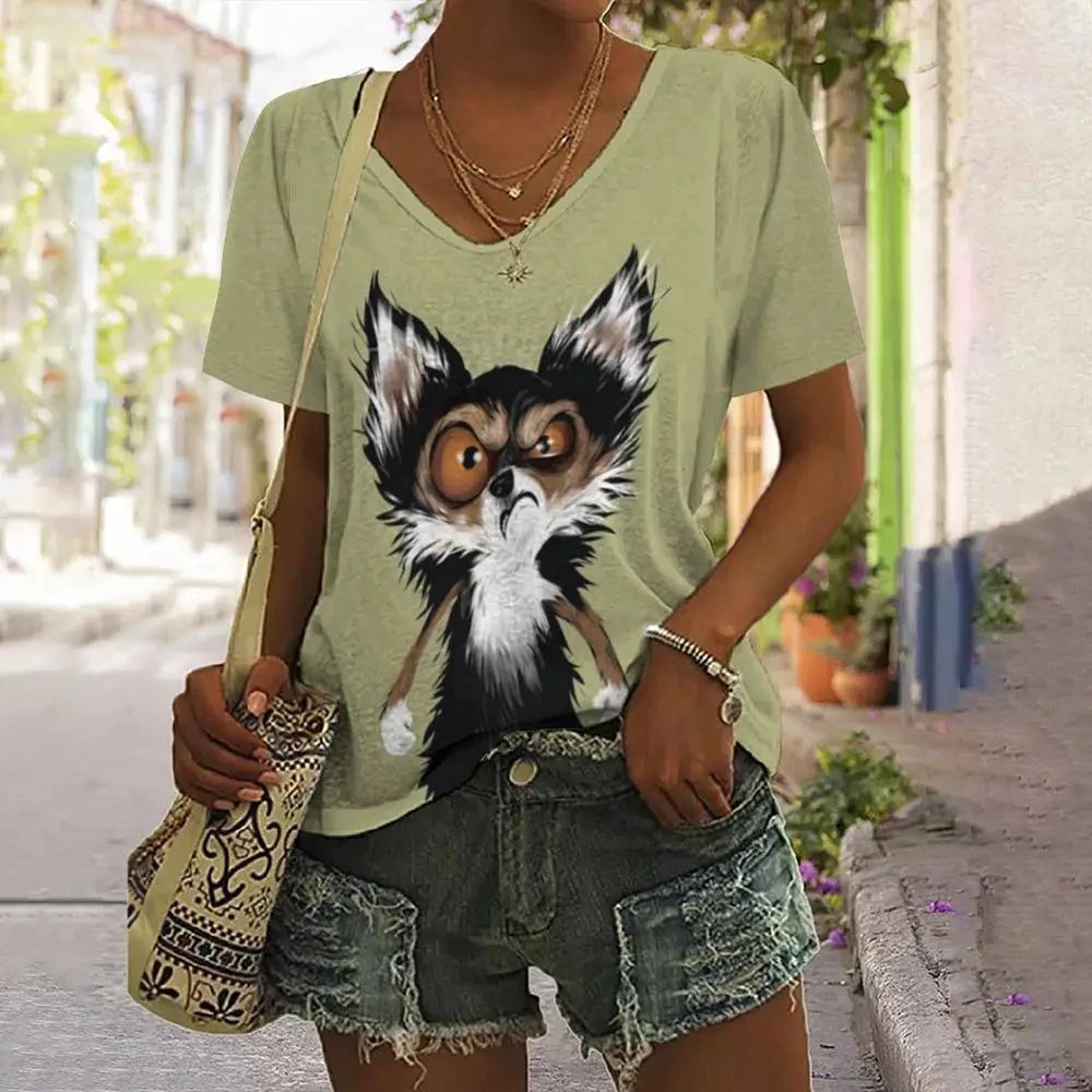 Anger Cat Print Casual Summer Women's T Shirt Short Sleeve 3D T Shirts Streetwear Crew Neck Pullover Oversized Female Clothing
Anger Cat Print Casual Summer Women's T Shirt Short Sleeve 3D T Shirts Streetwear Crew Neck Pullover Oversized Female Clothing