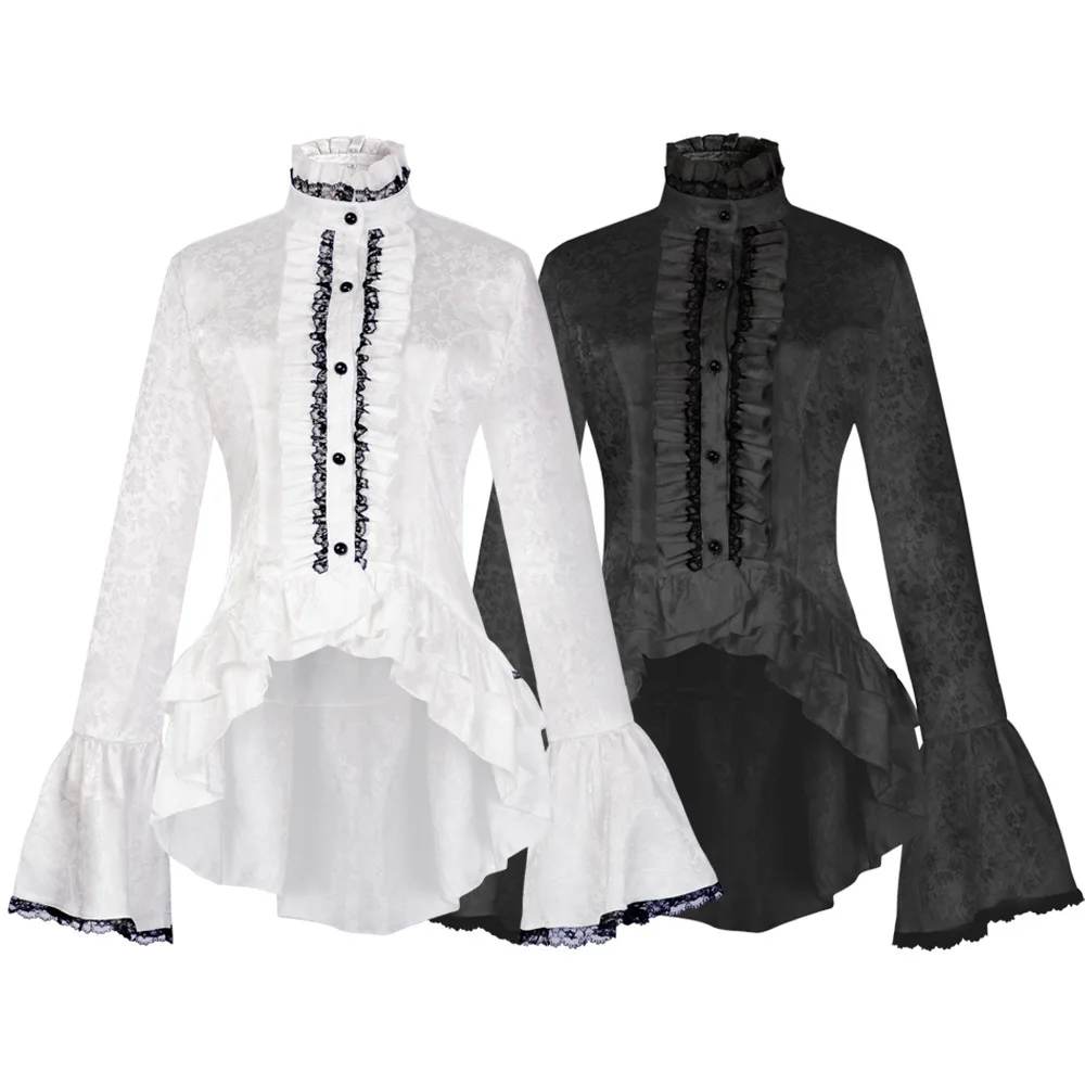 Medieval Collar Bell Sleeve Lace Shirt Cosplay Costume Victorian Court Gothic Halloween Women's Traditional Ethnic Stage Clot...
Medieval Collar Bell Sleeve Lace Shirt Cosplay Costume Victorian Court Gothic Halloween Women's Traditional Ethnic Stage Clot...