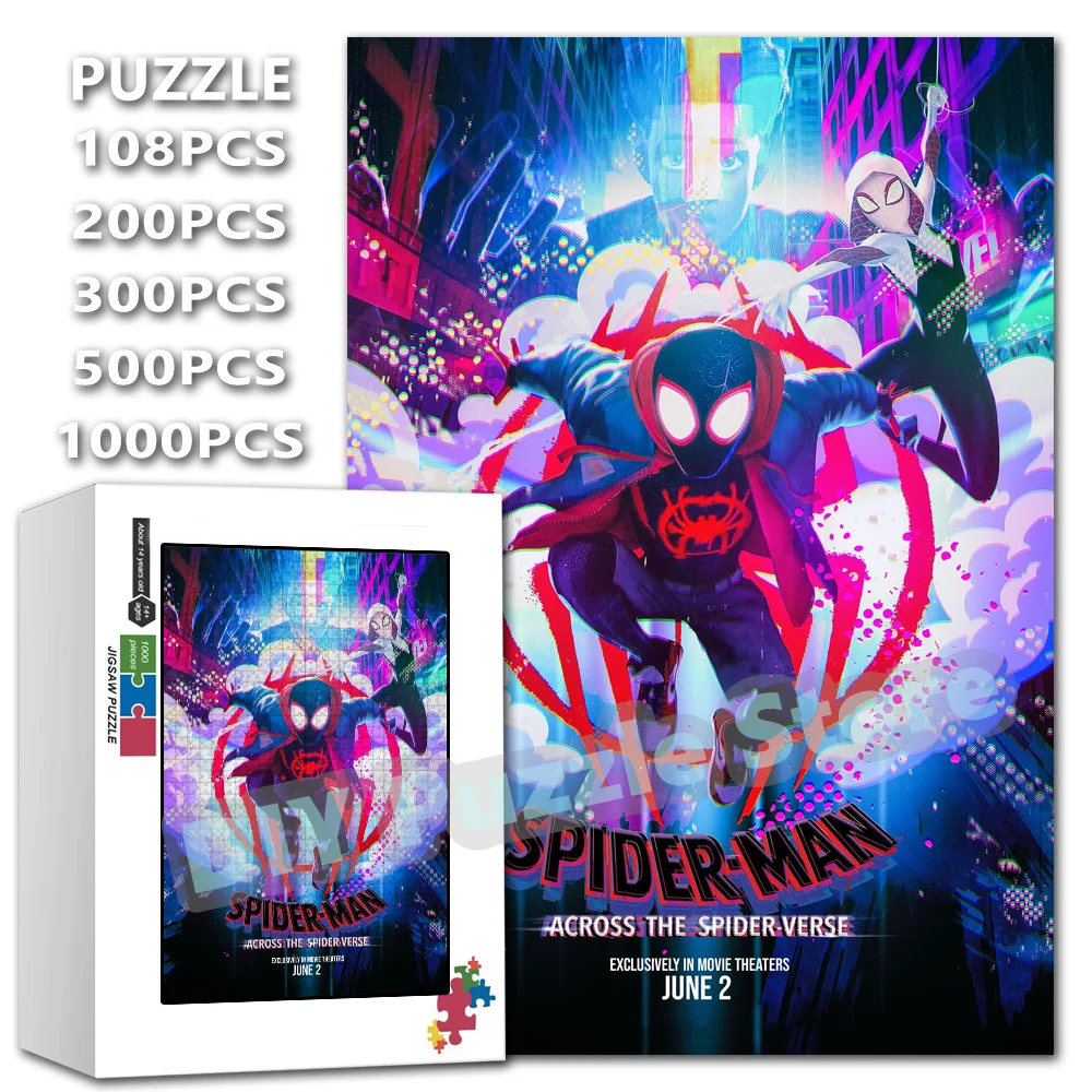Spiderman Superhero Jigsaw Puzzle 108/200/300/500/1000/1500 Pieces Diy Assembled Marvelcharacters Print Puzzle for Family Toys
Spiderman Superhero Jigsaw Puzzle 108/200/300/500/1000/1500 Pieces Diy Assembled Marvelcharacters Print Puzzle for Family Toys