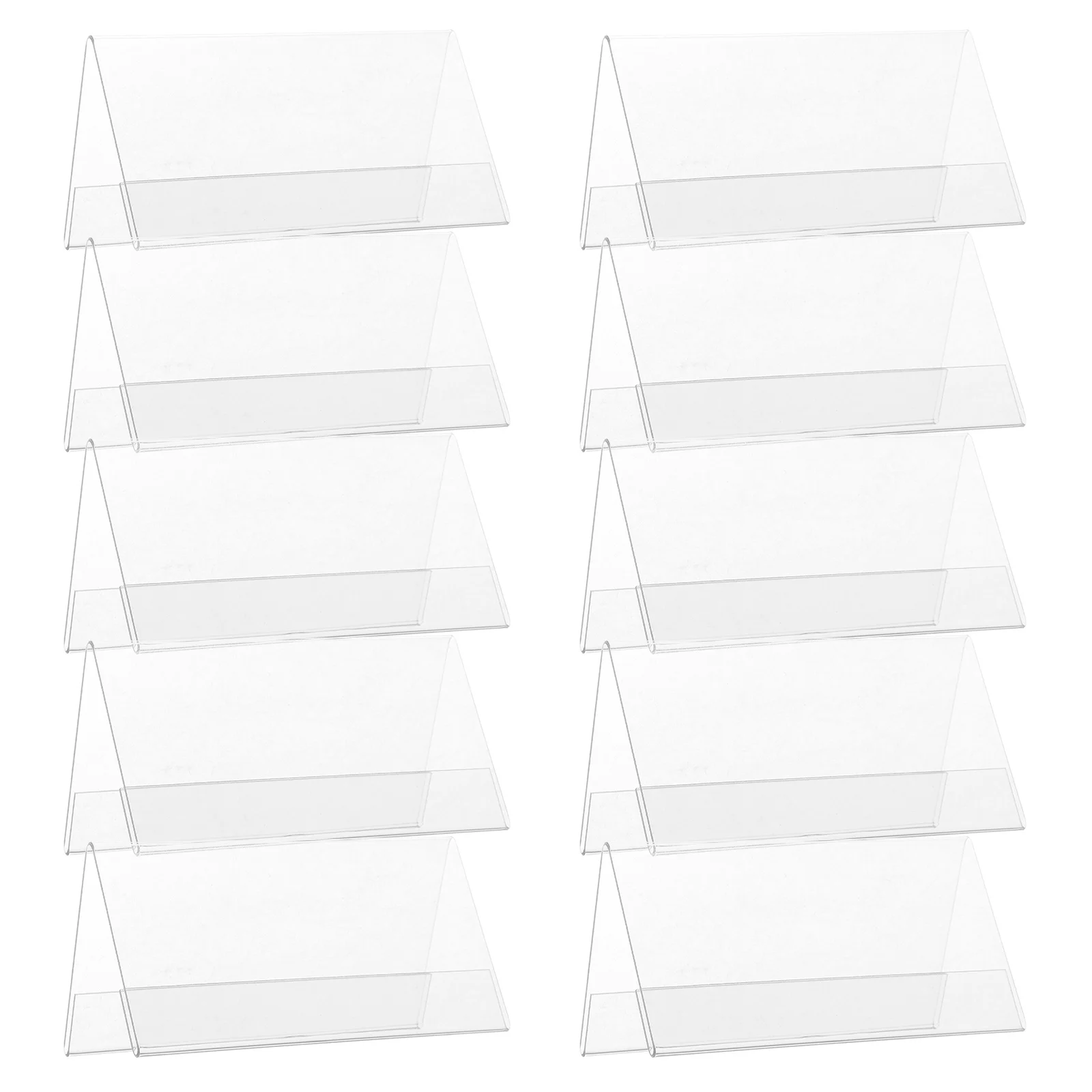 10Pcs Transparent Desktop Name Tag Table Tent Holder V-Shaped Clear Desk Sign for Office Meetings Office Desk Tent
10Pcs Transparent Desktop Name Tag Table Tent Holder V-Shaped Clear Desk Sign for Office Meetings Office Desk Tent
