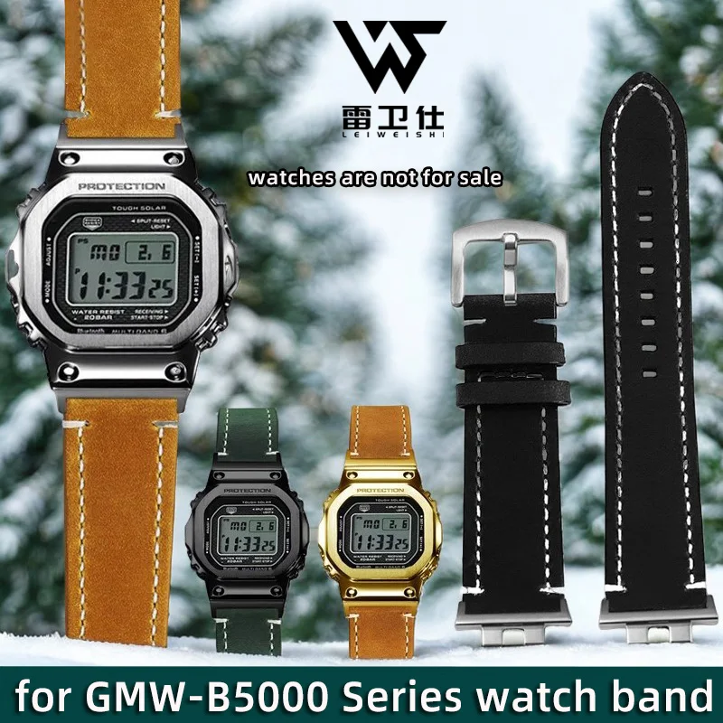 Man Watch Accessories Retro leather strap for casio g-shock GMW-B5000 Series Black Replacement Bracelet Band Cowhide
Man Watch Accessories Retro leather strap for casio g-shock GMW-B5000 Series Black Replacement Bracelet Band Cowhide