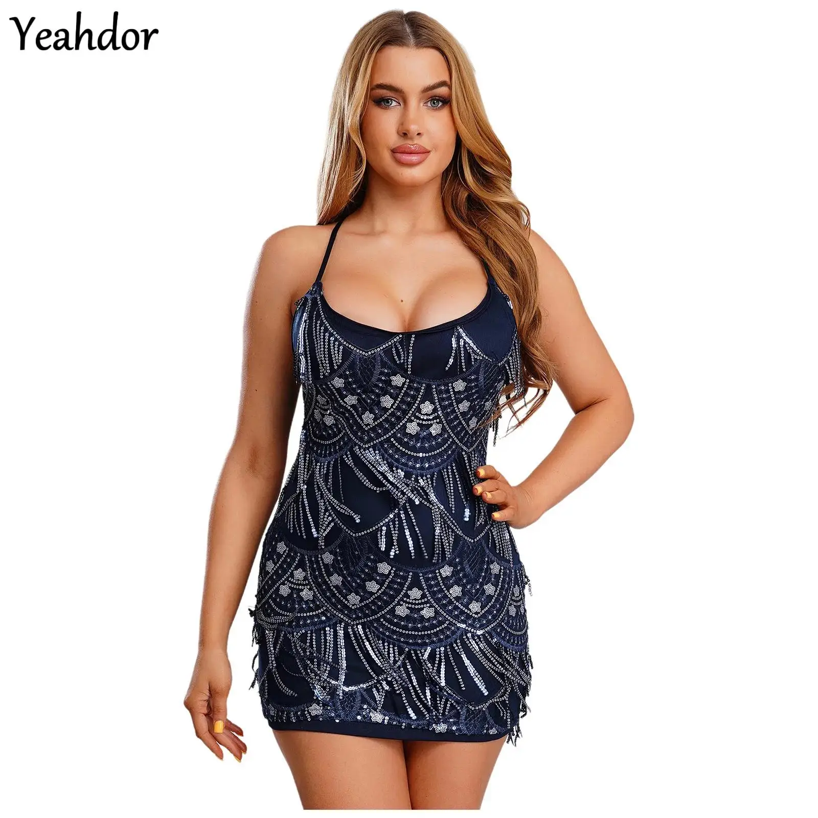 Женское платье для латинских танцев с бахромой, мини-платье с блестками и вышивкой, блестящее облегающее платье с кисточками и открытой спиной, костюм для танго, ча-ча, сальсы
Женское платье для латинских танцев с бахромой, мини-платье с блестками и вышивкой, блестящее облегающее платье с кисточками и открытой спиной, костюм для танго, ча-ча, сальсы