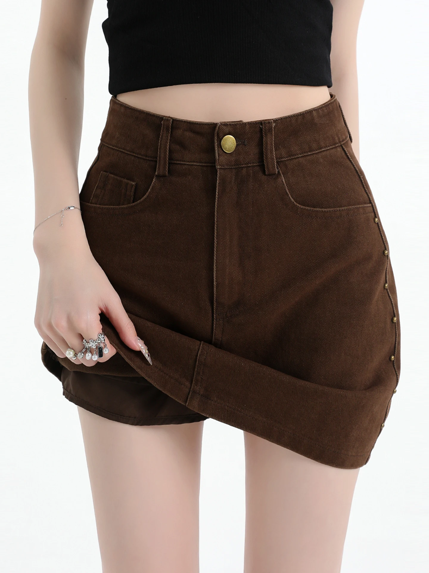High Waist A-Line Skirt Women's Summer Versatile Slimming Denim Half-length Skirts Cotton Blend Comfortable Commute Style
High Waist A-Line Skirt Women's Summer Versatile Slimming Denim Half-length Skirts Cotton Blend Comfortable Commute Style