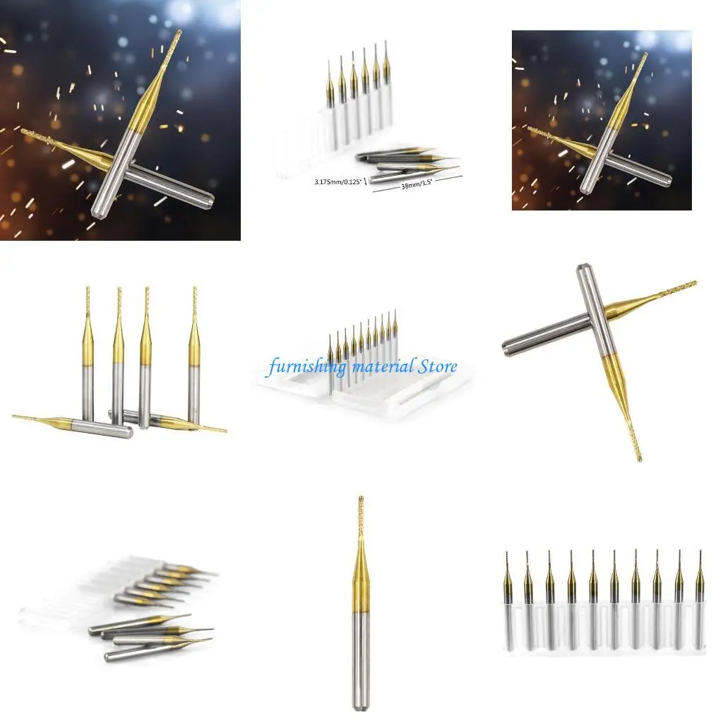 Y5GD 10pc PCB Milling Cutter 1/8" Shank CNC-Router Bits Corn End Mill for PCB Machine
Y5GD 10pc PCB Milling Cutter 1/8" Shank CNC-Router Bits Corn End Mill for PCB Machine