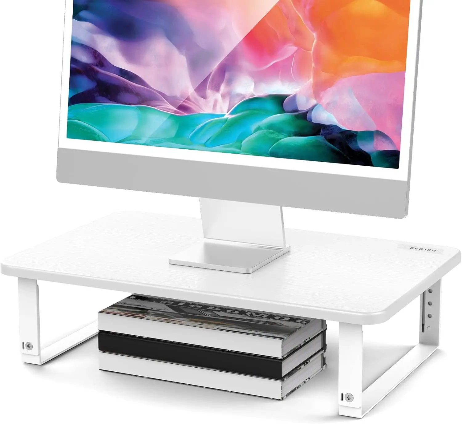 Height Adjustable Monitor Stand Riser for Desk with Storage, Ergonomic Laptop Stand for Computer and Printer, White
Height Adjustable Monitor Stand Riser for Desk with Storage, Ergonomic Laptop Stand for Computer and Printer, White