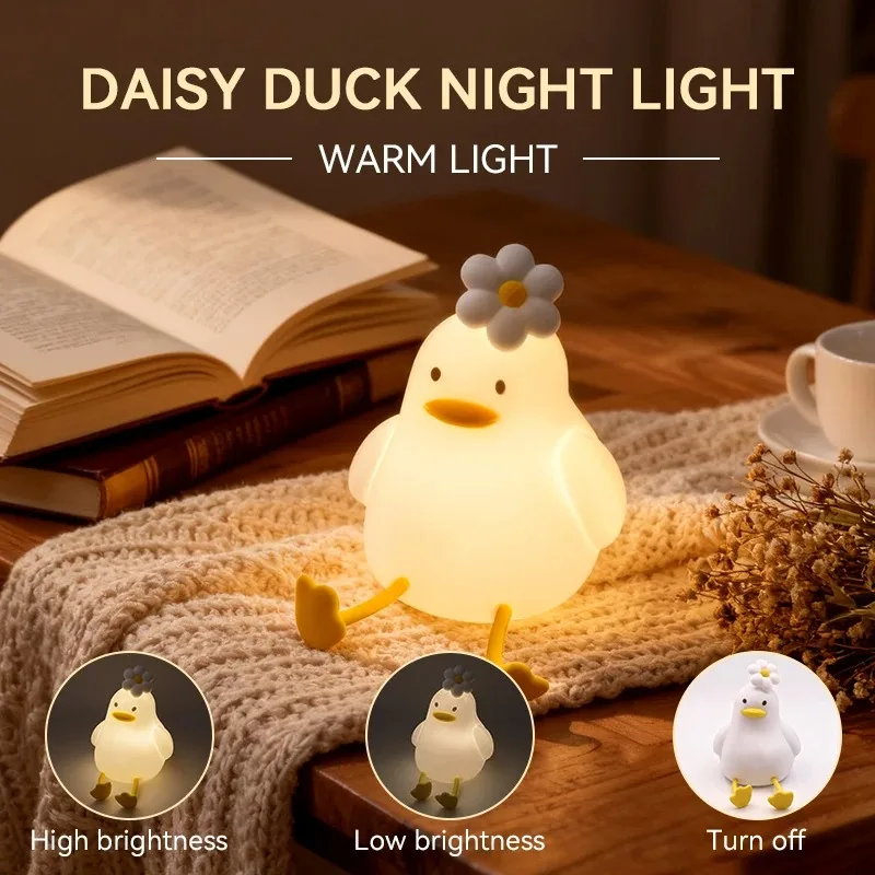 Симпатичный светодиодный ночник в виде утки, перезаряжаемый через USB, силиконовый светильник с сенсорным выключателем, украшение для детской спальни, подарок на день рождения
Симпатичный светодиодный ночник в виде утки, перезаряжаемый через USB, силиконовый светильник с сенсорным выключателем, украшение для детской спальни, подарок на день рождения