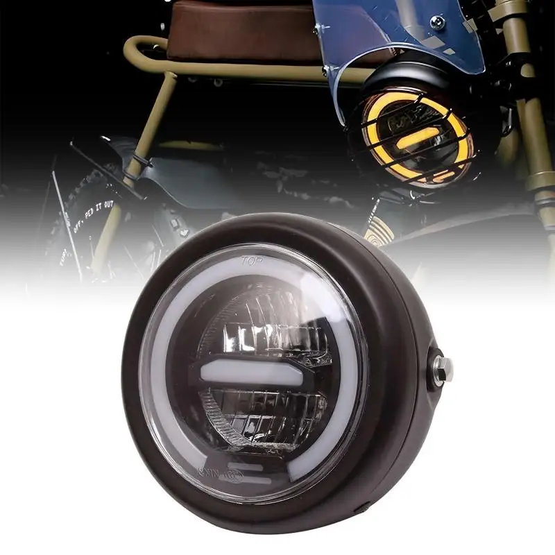 5.75" Round Head Light Led Daytime Running Cafe Light Retro Flashing Lamp Motorcycle for Honda Headlight for Yamaha Suzuki
5.75" Round Head Light Led Daytime Running Cafe Light Retro Flashing Lamp Motorcycle for Honda Headlight for Yamaha Suzuki